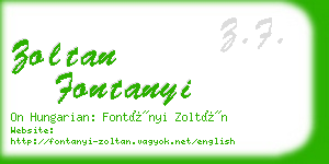 zoltan fontanyi business card